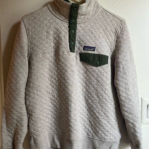 Patagonia Cotton Quilt Snap-T Pullover Green